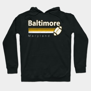 Baltimore Vintage Football Retro Maryland At Sunday Gameday Hoodie